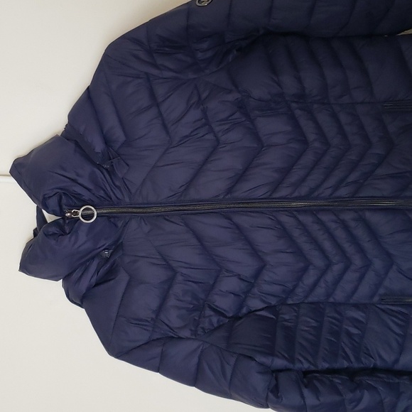 Michael Michael Kors navy blue packable puffer jacket, women's size small - Picture 2 of 11